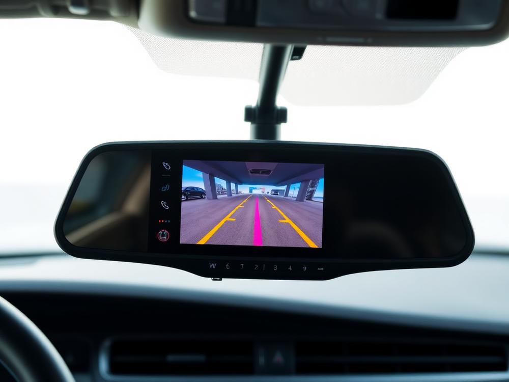 HD reverse camera and mirror monitor installation