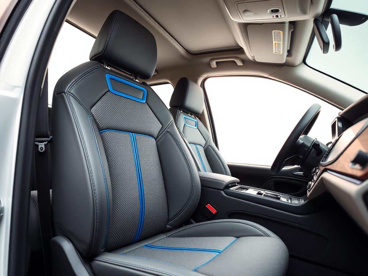 Seat Lining RG 006 — Carbon Azure