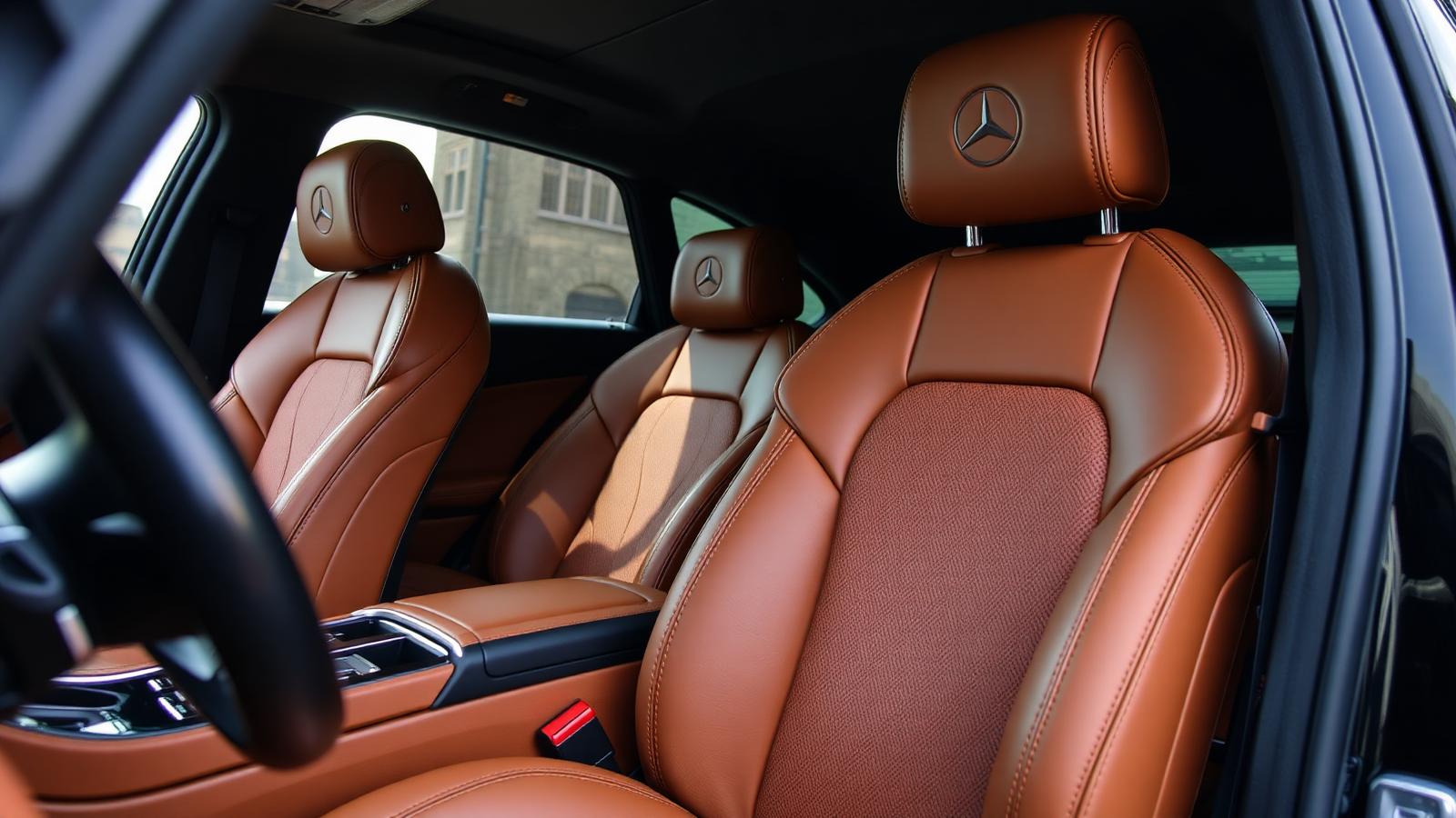 Luxury beige car seat cover