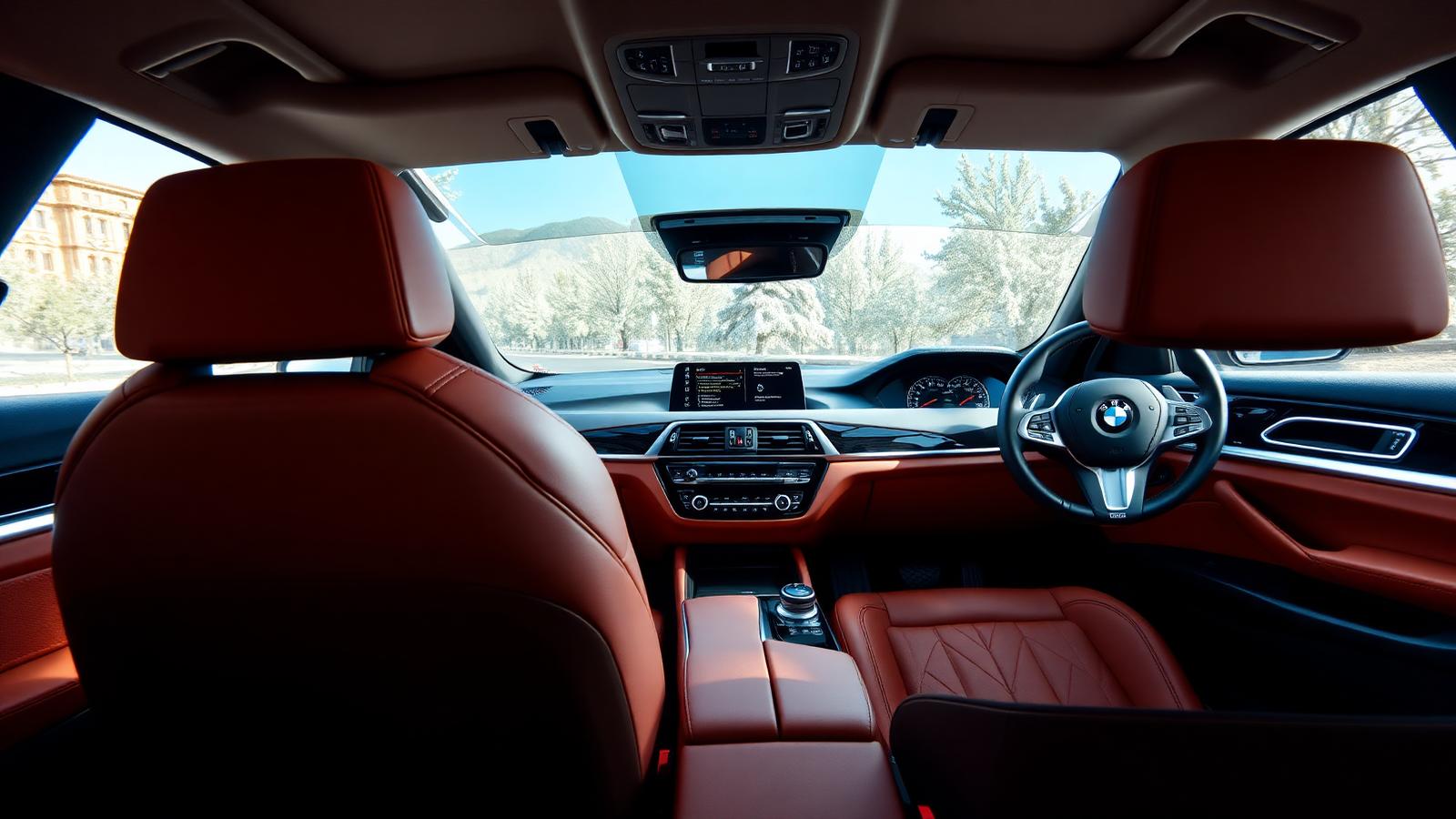 Premium car cabin interior